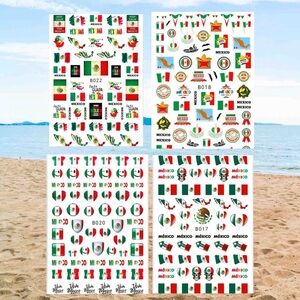 $1 MEXICO NAIL STICKERS. AT RANDOM UNLESS YOU SPECIFY. $1 MULTIPLE STYLES INSIDE